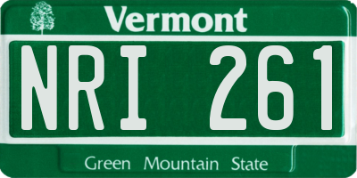 VT license plate NRI261