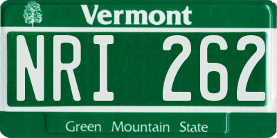 VT license plate NRI262