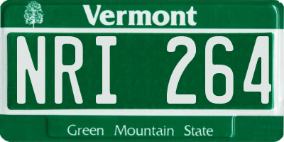 VT license plate NRI264