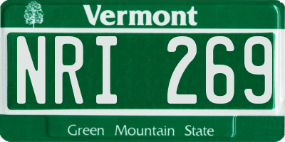 VT license plate NRI269