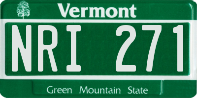 VT license plate NRI271