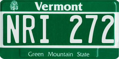 VT license plate NRI272