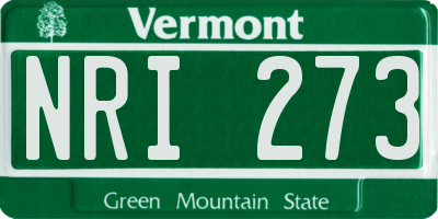 VT license plate NRI273
