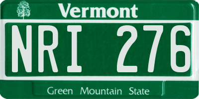 VT license plate NRI276