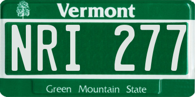 VT license plate NRI277