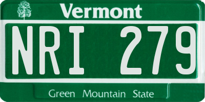 VT license plate NRI279