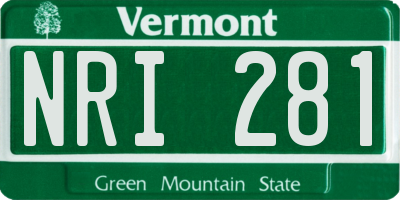 VT license plate NRI281