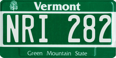 VT license plate NRI282