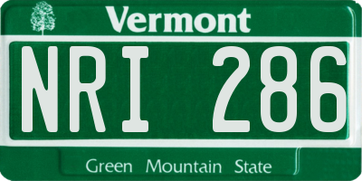 VT license plate NRI286
