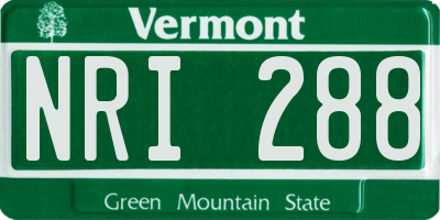 VT license plate NRI288