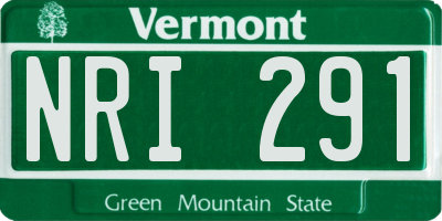VT license plate NRI291