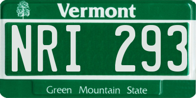 VT license plate NRI293