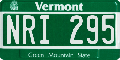 VT license plate NRI295