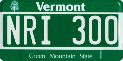 VT license plate NRI300