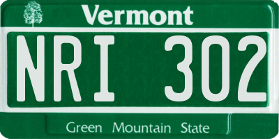 VT license plate NRI302