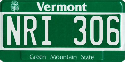 VT license plate NRI306