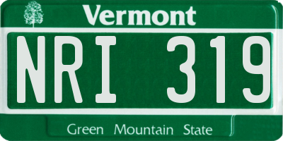 VT license plate NRI319