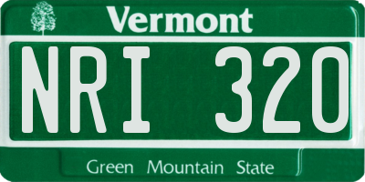 VT license plate NRI320