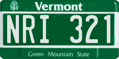 VT license plate NRI321