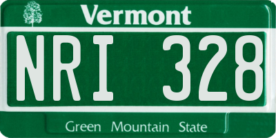 VT license plate NRI328