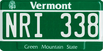 VT license plate NRI338