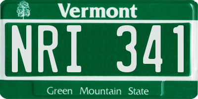 VT license plate NRI341