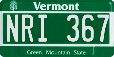 VT license plate NRI367