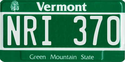 VT license plate NRI370