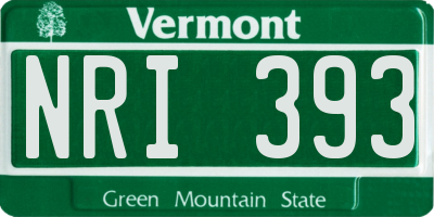 VT license plate NRI393