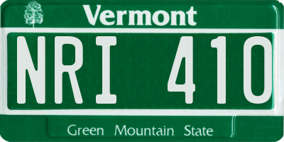 VT license plate NRI410