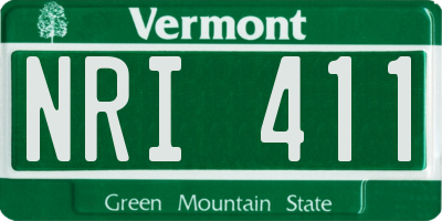 VT license plate NRI411