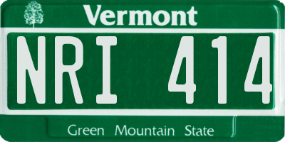 VT license plate NRI414