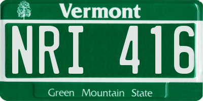VT license plate NRI416