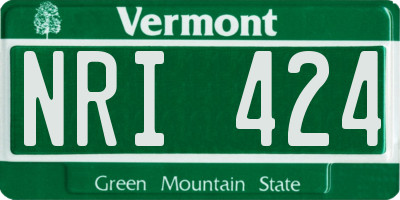 VT license plate NRI424