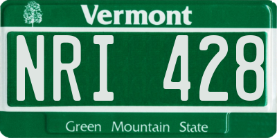 VT license plate NRI428