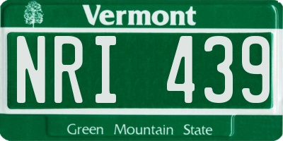 VT license plate NRI439