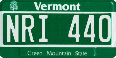 VT license plate NRI440