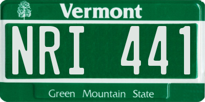 VT license plate NRI441