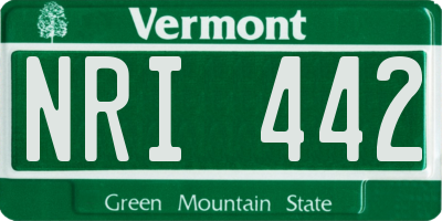 VT license plate NRI442