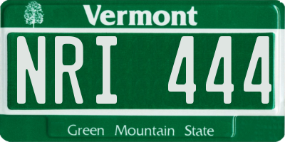 VT license plate NRI444