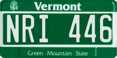 VT license plate NRI446