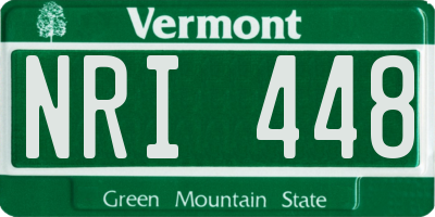 VT license plate NRI448