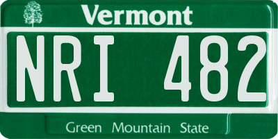 VT license plate NRI482