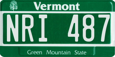 VT license plate NRI487