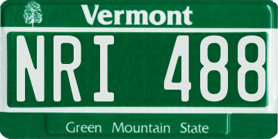 VT license plate NRI488