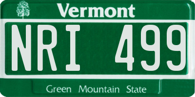 VT license plate NRI499