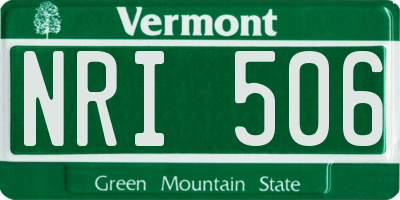 VT license plate NRI506