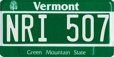 VT license plate NRI507