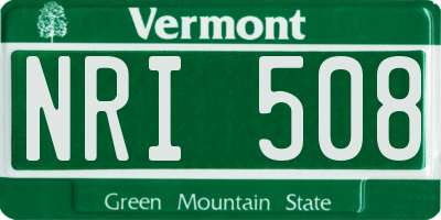 VT license plate NRI508