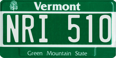 VT license plate NRI510